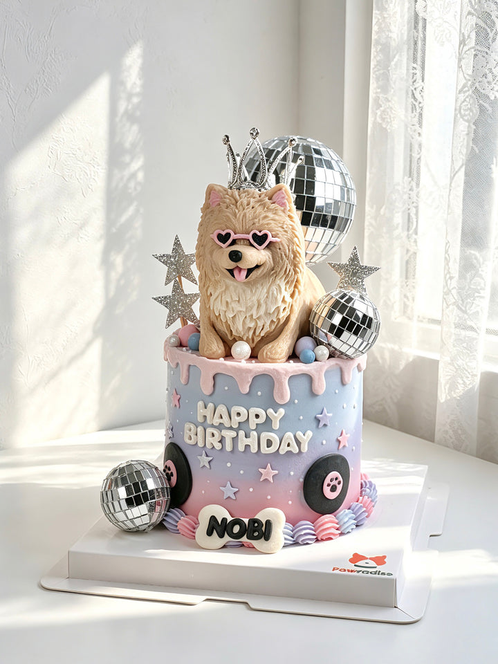 Disco Star Dog Cake（Order 1 month ahead）