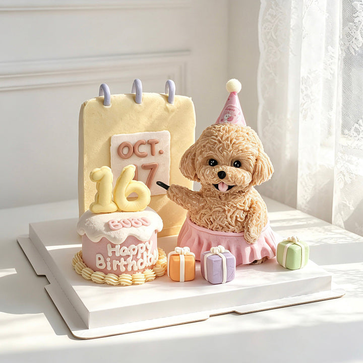Birthday Datebook Dog Cake