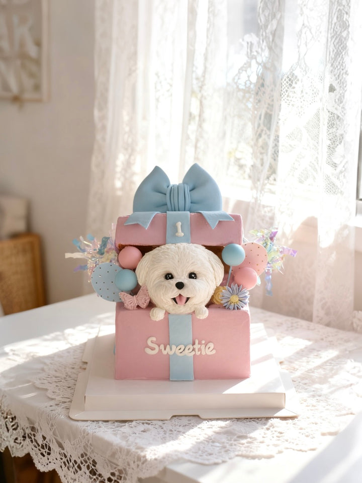 Paw Present Dog Cake