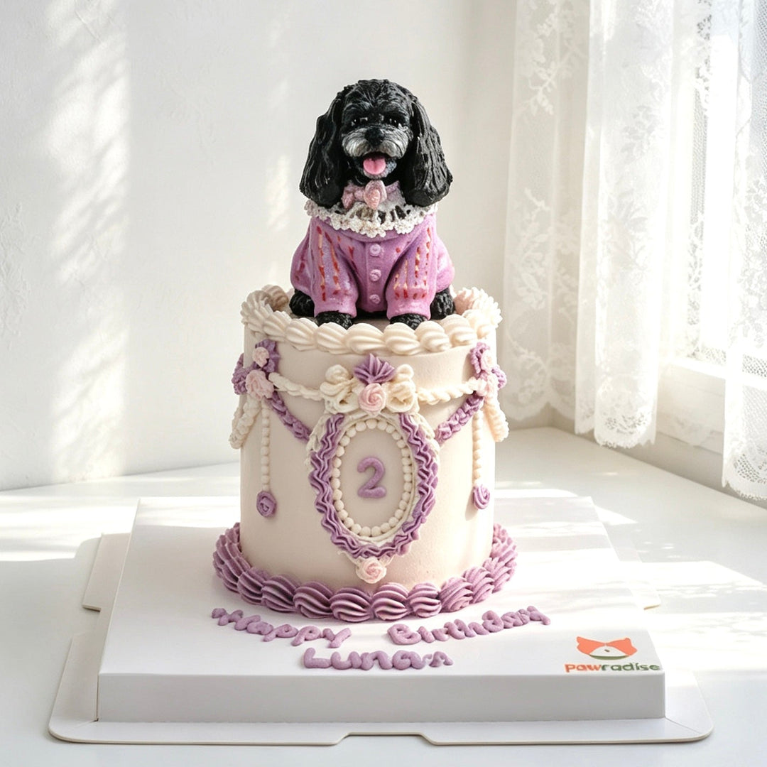 Vintage Keepsake Dog Cake