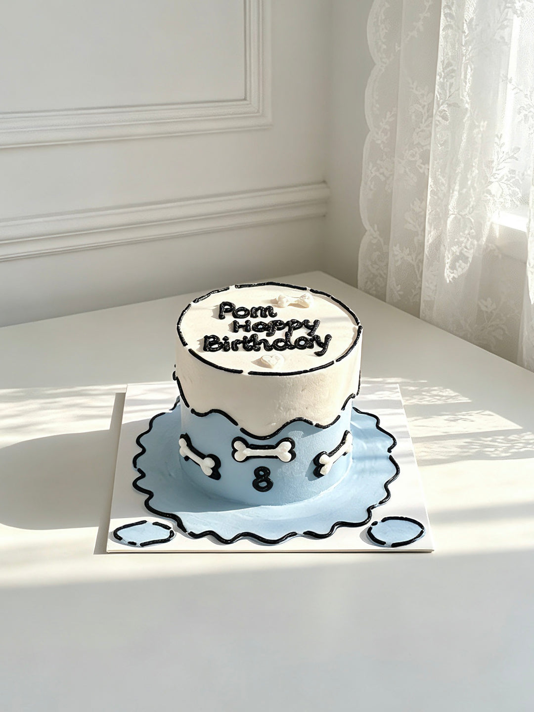 Classic Cream Dog Cake