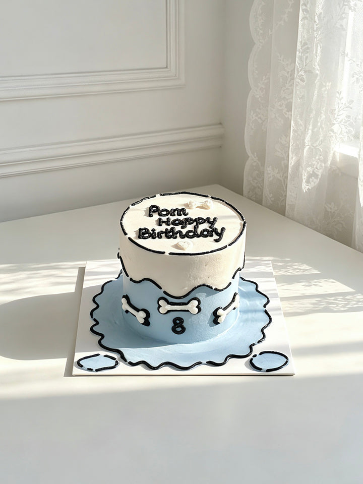 Classic Cream Dog Cake