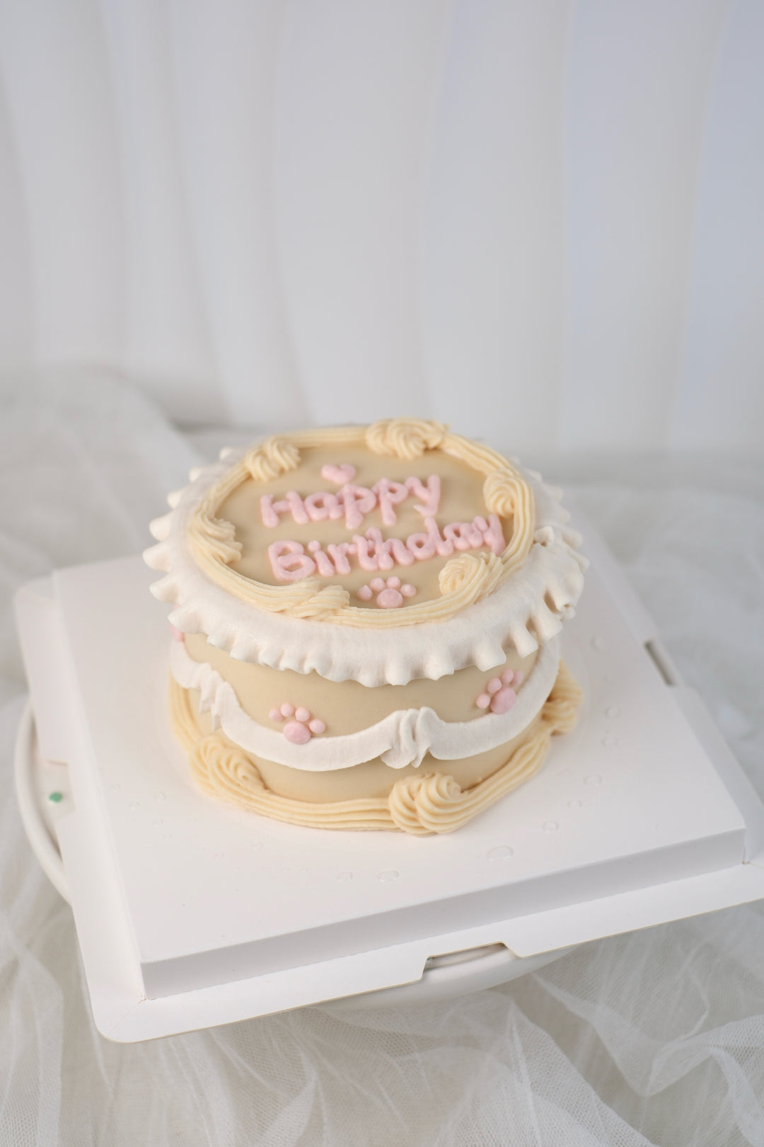 Classic Cream Dog Cake