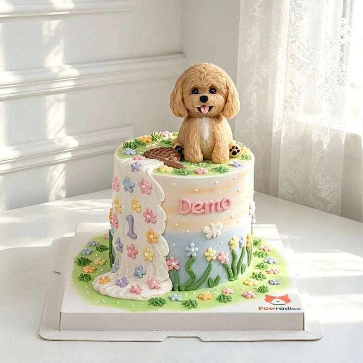 Sunny Meadow Dog Cake