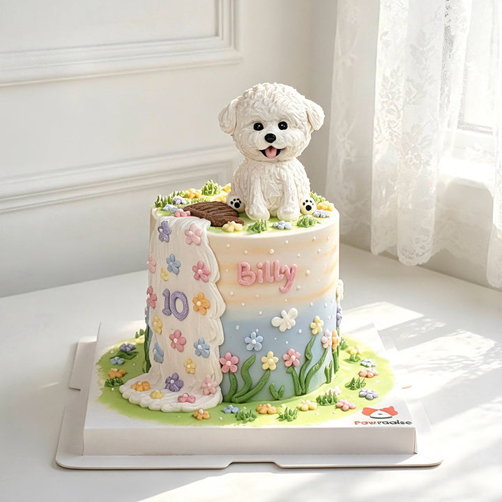 Sunny Meadow Dog Cake