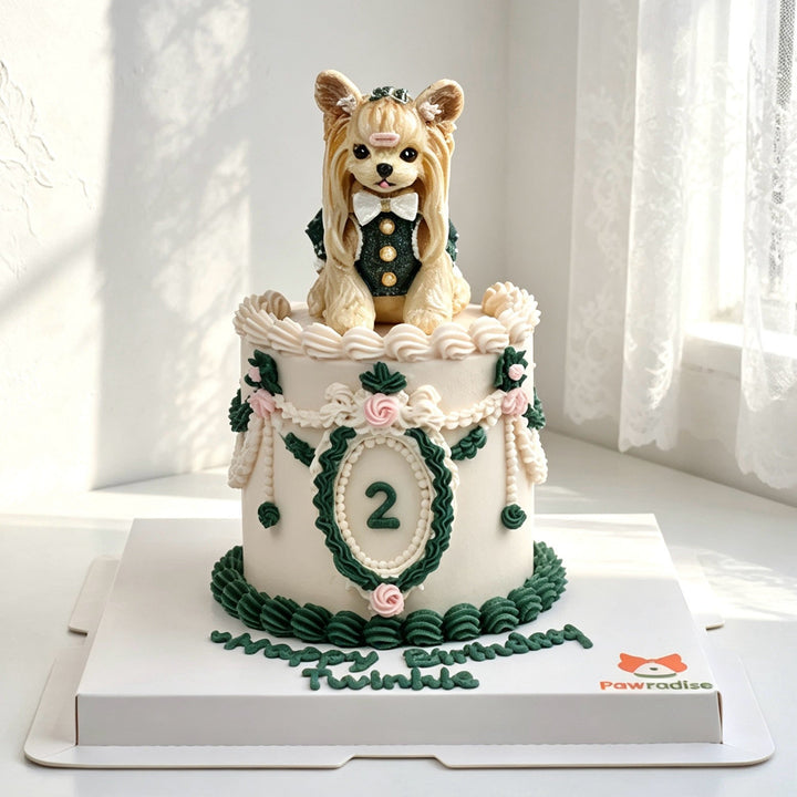 Vintage Keepsake Dog Cake