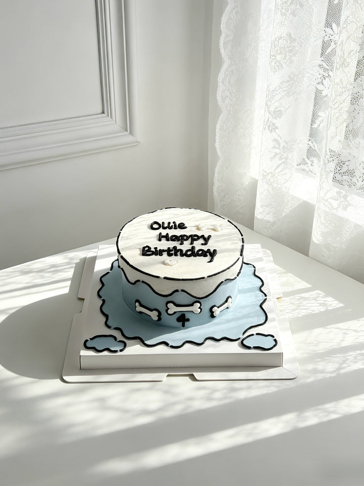 Classic Cream Dog Cake
