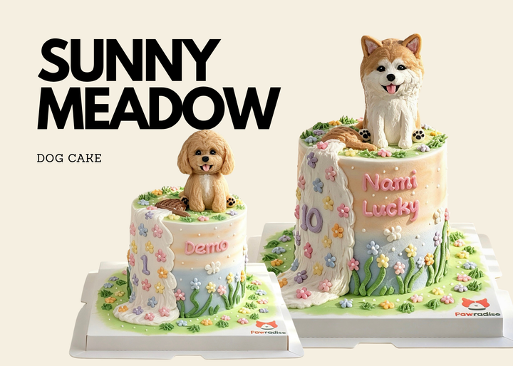 Sunny Meadow Dog Cake