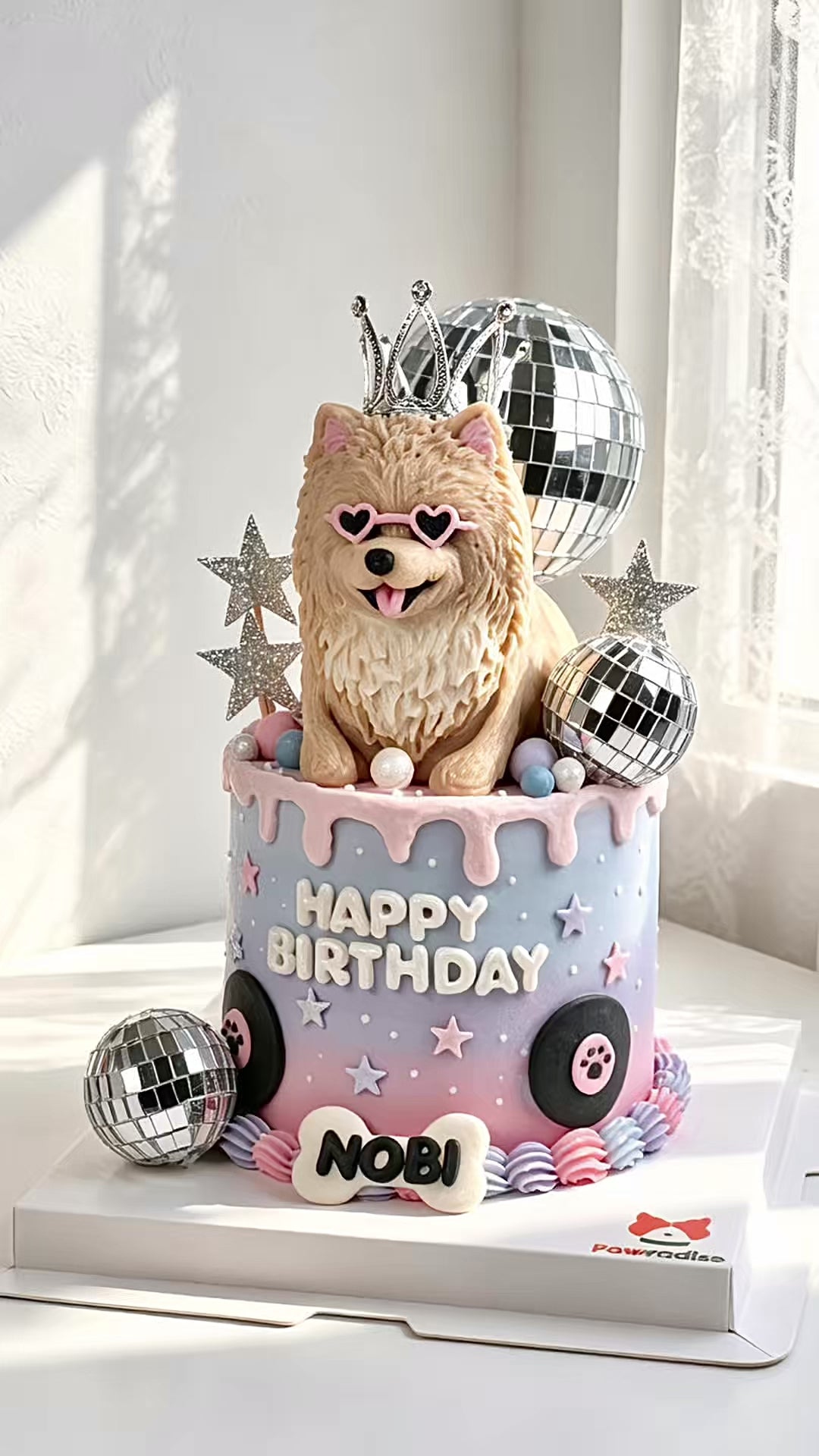 Disco Star Dog Cake（Order 1 month ahead）