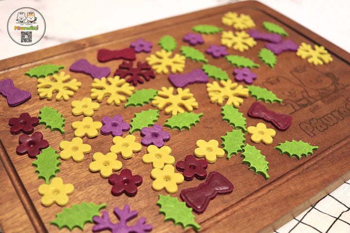 Colourful goat’s milk flakes